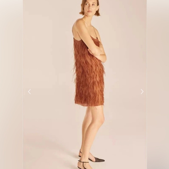 Rebecca Taylor Feather Sheath Mini Silk Dress - Picture 8 of 13